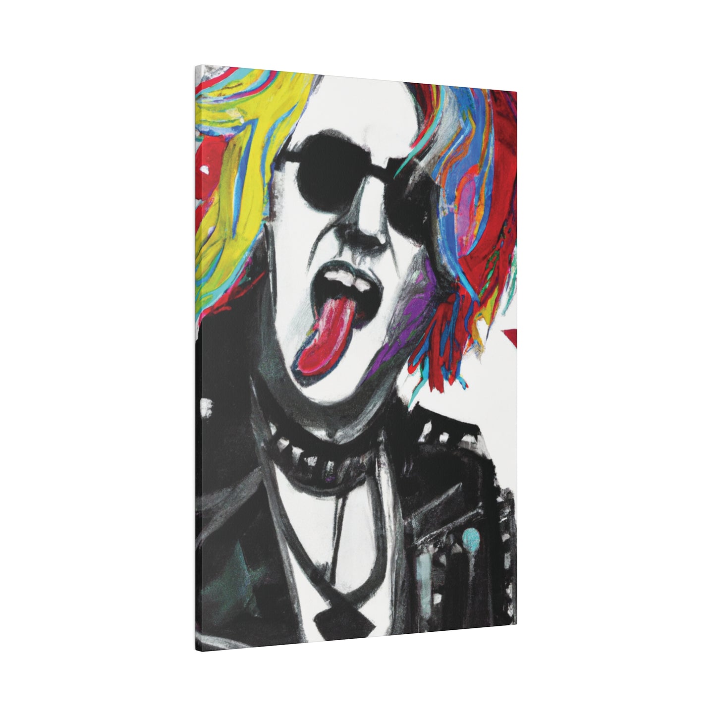 5679K - Rockstar Painting Print | Face | Abstract | Poster | Home Decor | Wall Art | Music Art | Canvas