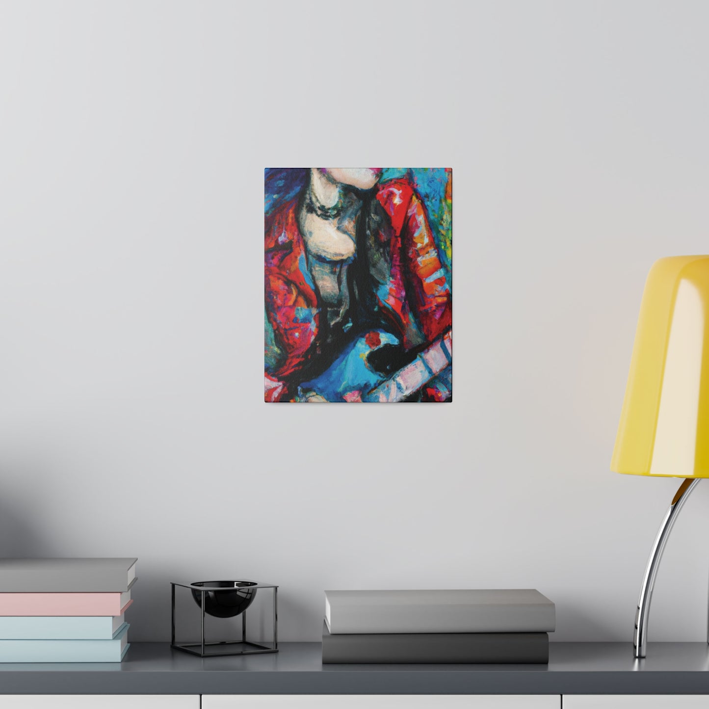 7551J - Rockstar Oil Painting Style Print | Poster | Home Decor | Wall Art | Music Art | Canvas