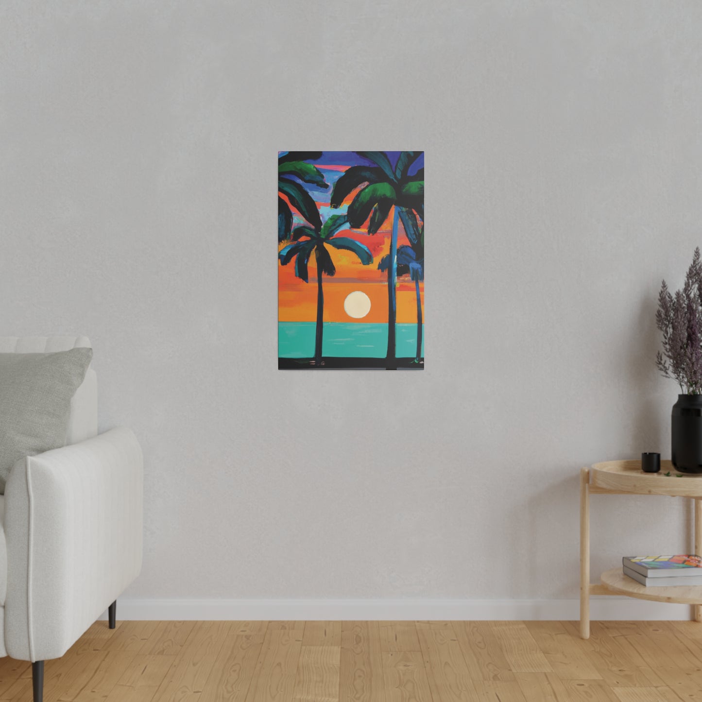 4567C - Miami Beach Sunset Painting Print | Miami | Beach | Sunset | Poster | Home Decor | Wall Art | Canvas