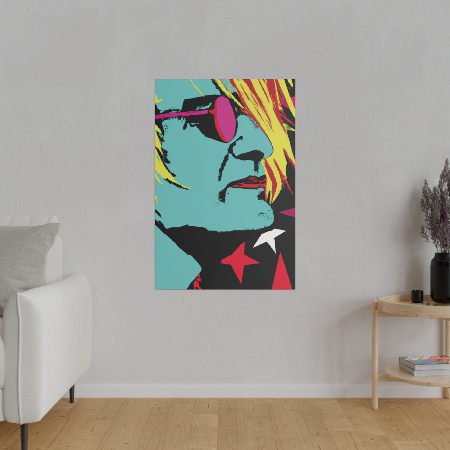 9486Q - Rockstar Painting Print | Face | Abstract | Poster | Home Decor | Wall Art | Music Art | Canvas