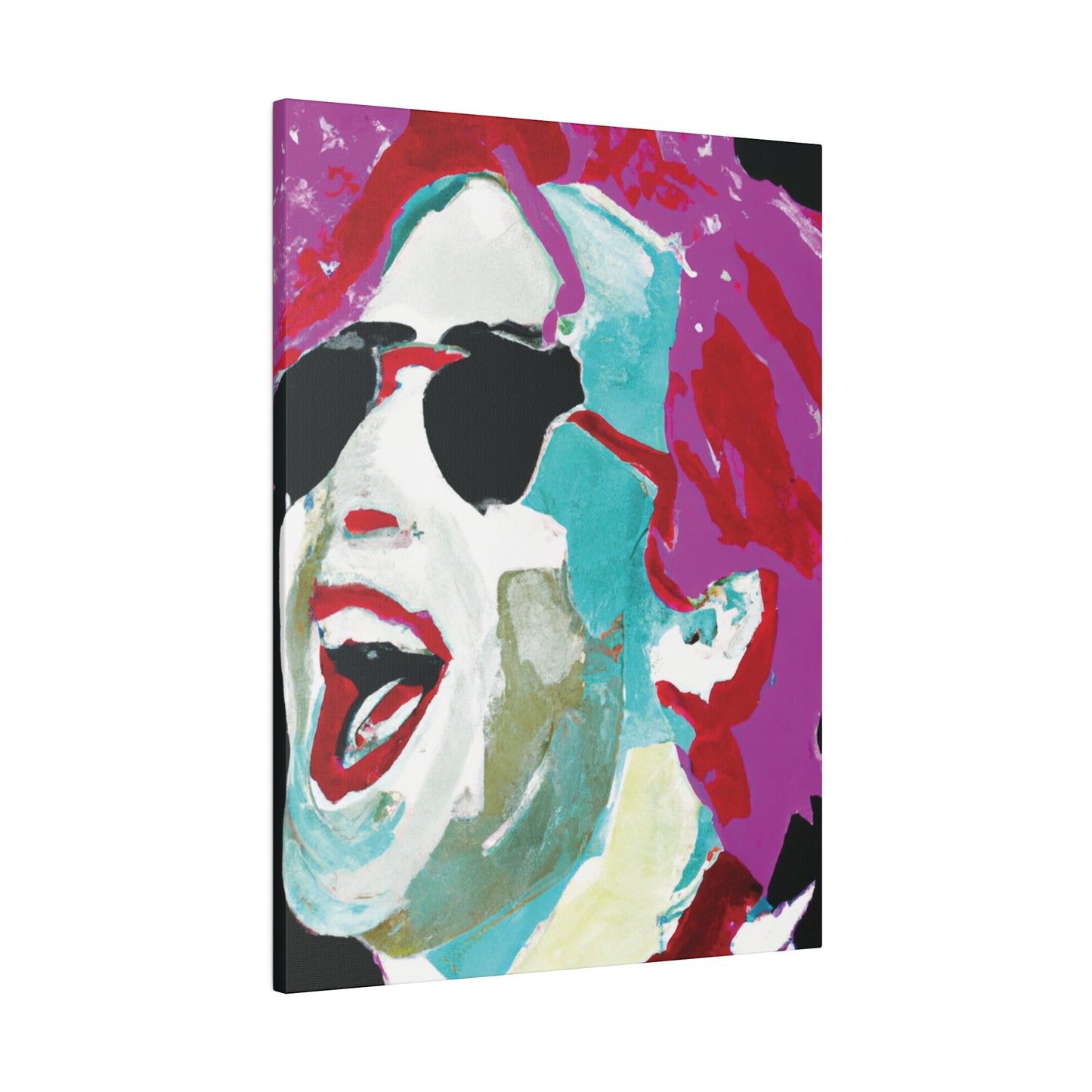 7676H - Rockstar Painting Print | Face | Abstract | Poster | Home Decor | Wall Art | Music Art | Canvas