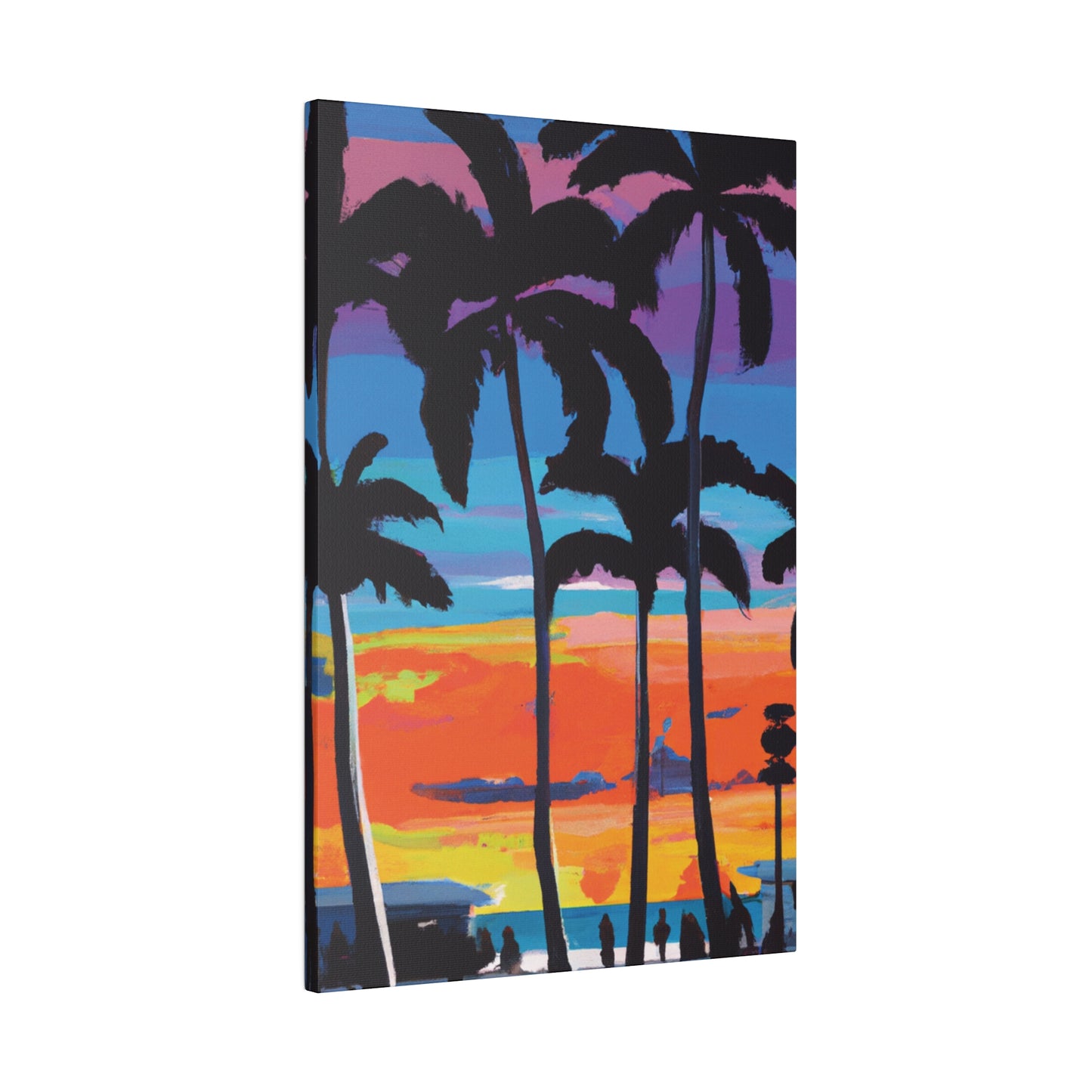 7891V - Miami Beach Sunset Painting Print | Miami | Beach | Sunset | Poster | Home Decor | Wall Art | Canvas