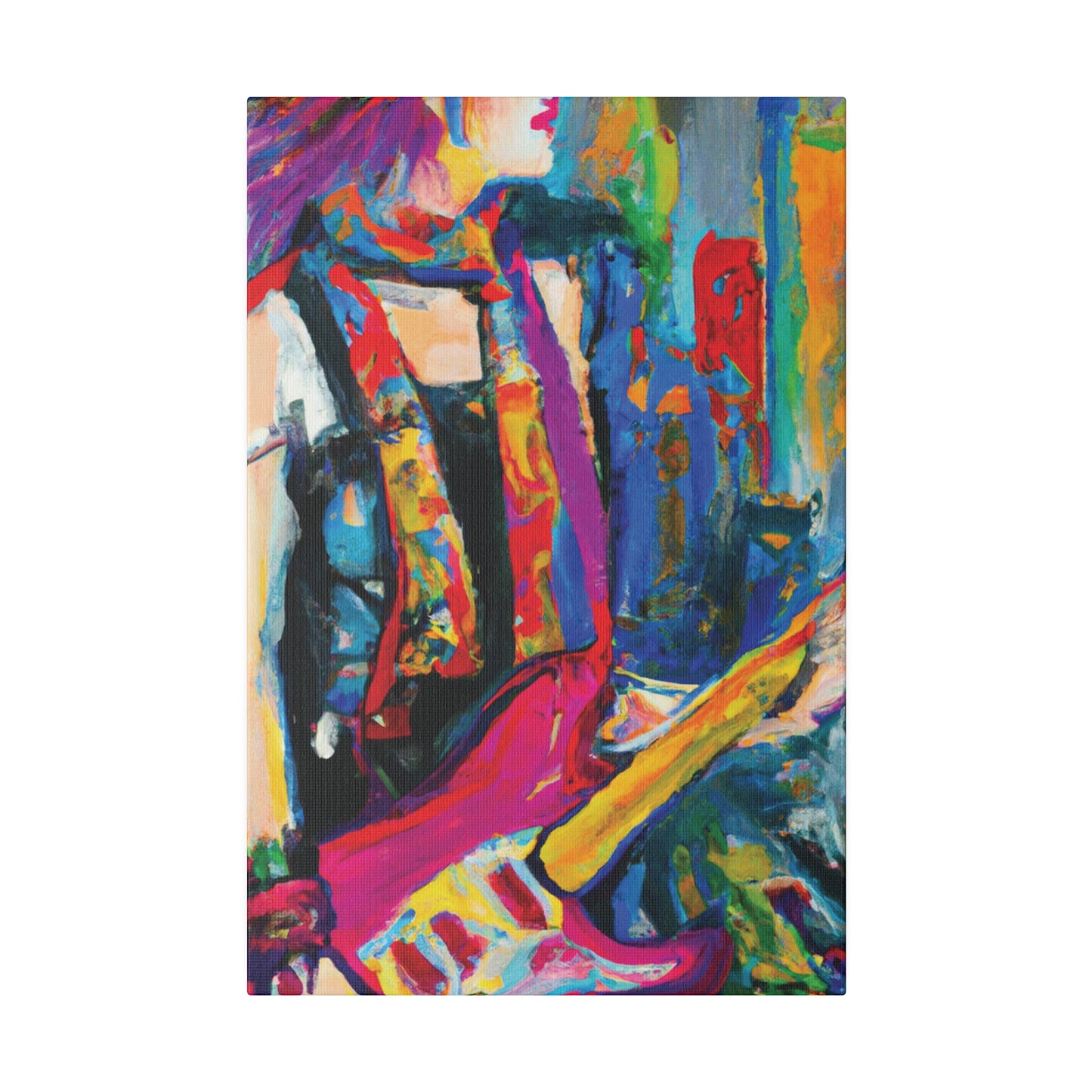 9798G - Rockstar Oil Painting Style Print | Poster | Home Decor | Wall Art | Music Art | Canvas