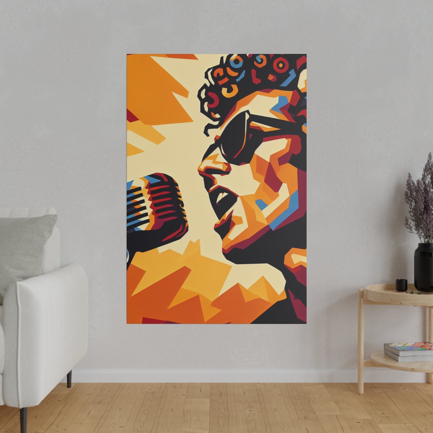 6723Z - Rockstar Painting Print | Face | Abstract | Poster | Home Decor | Wall Art | Music Art | Canvas