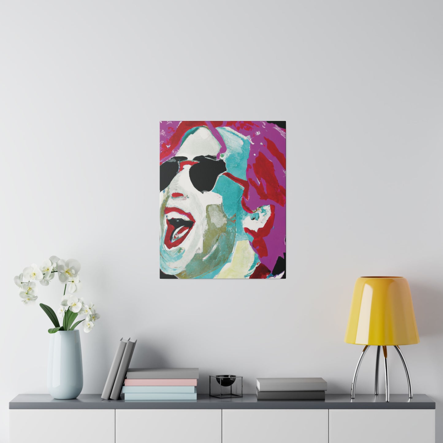 7676H - Rockstar Painting Print | Face | Abstract | Poster | Home Decor | Wall Art | Music Art | Canvas