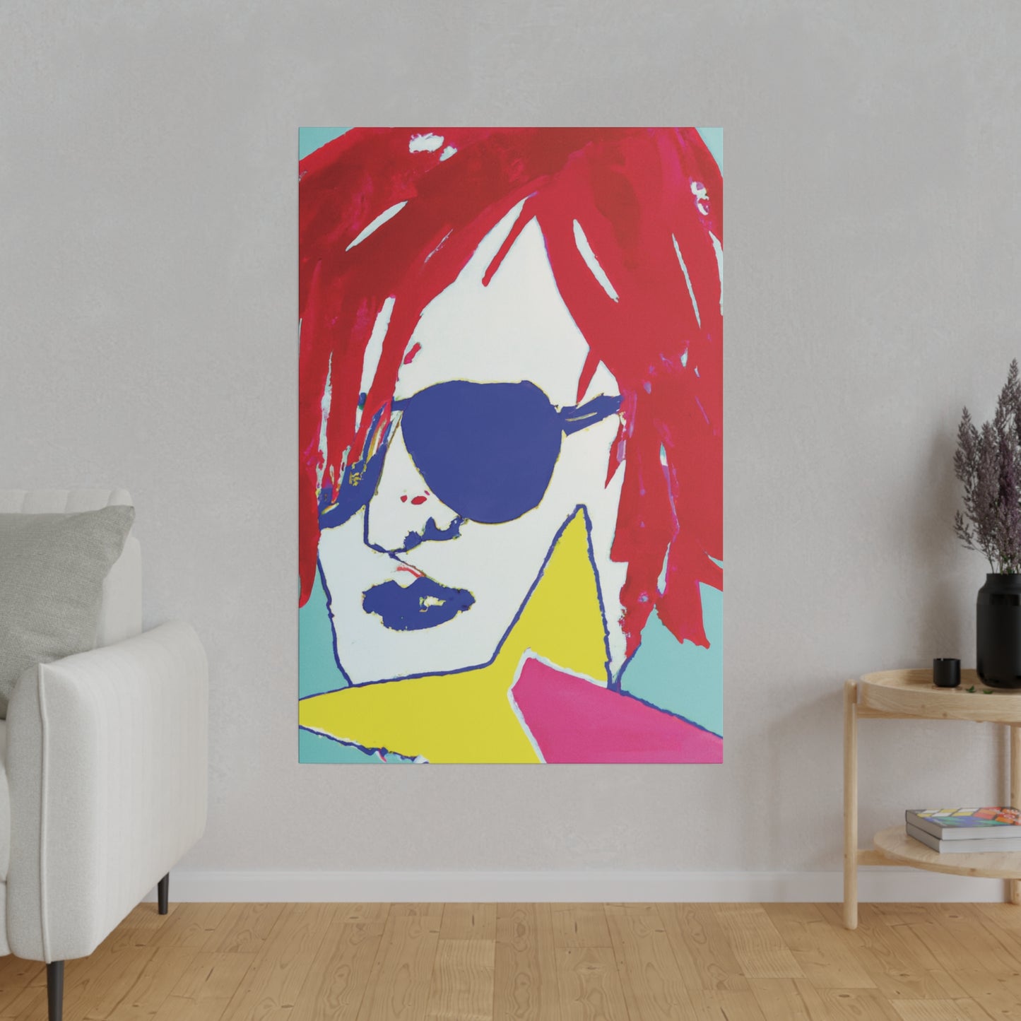 5681B - Rockstar Painting Print | Face | Abstract | Poster | Home Decor | Wall Art | Music Art | Canvas