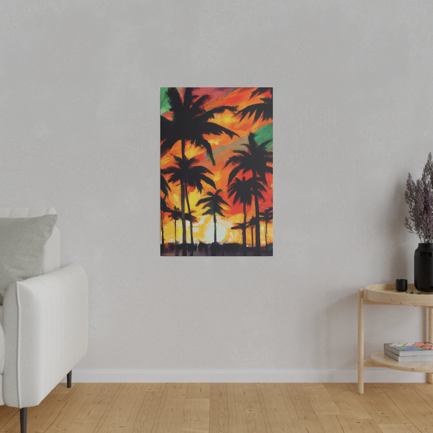 4567E - Miami Beach Sunset Painting Print | Miami | Beach | Sunset | Poster | Home Decor | Wall Art | Canvas