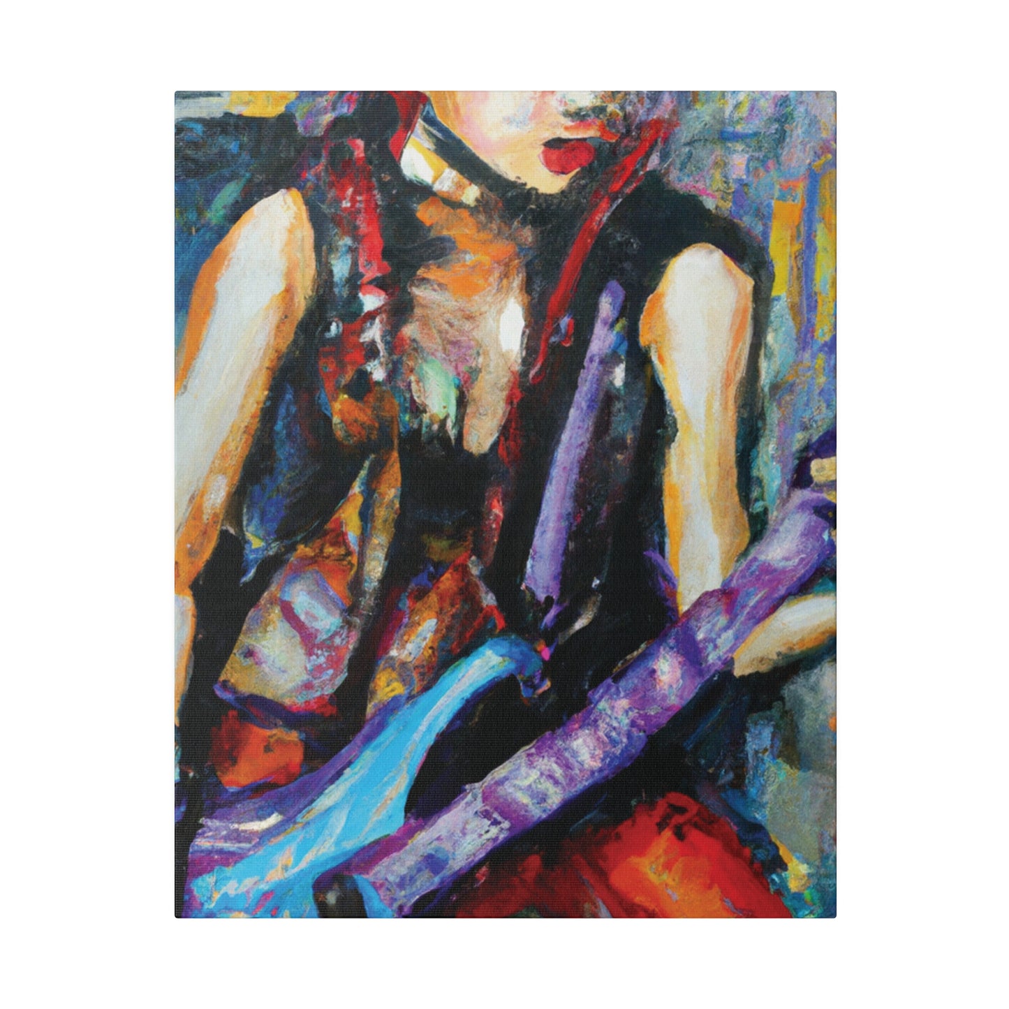 6251Z - Rockstar Oil Painting Style Print | Poster | Home Decor | Wall Art | Music Art | Canvas