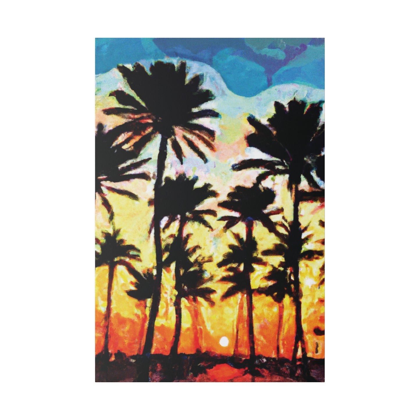 4555V - Miami Beach Sunset Painting Print | Miami | Beach | Sunset | Poster | Home Decor | Wall Art | Canvas