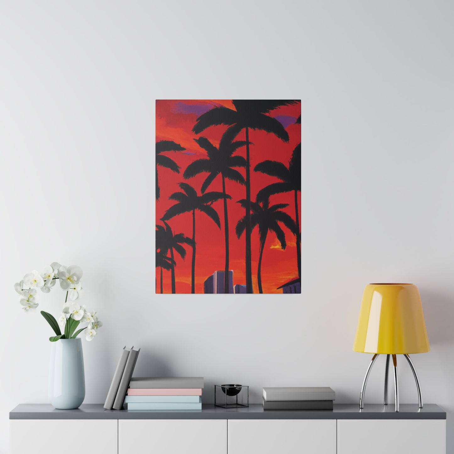 7261M - Miami Beach Sunset Painting Print | Miami | Beach | Sunset | Poster | Home Decor | Wall Art | Canvas