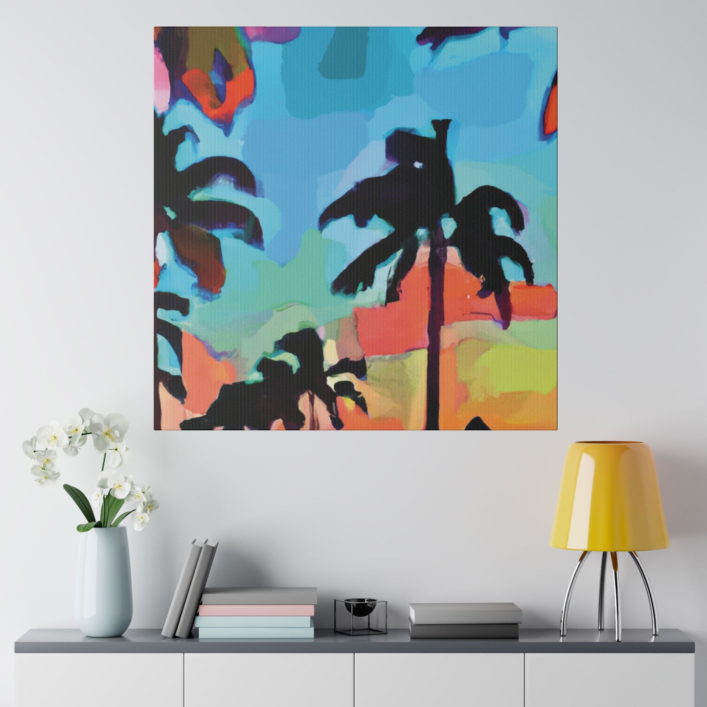 7439V - Miami Beach Sunset Painting Print | Miami | Beach | Sunset | Poster | Home Decor | Wall Art | Canvas