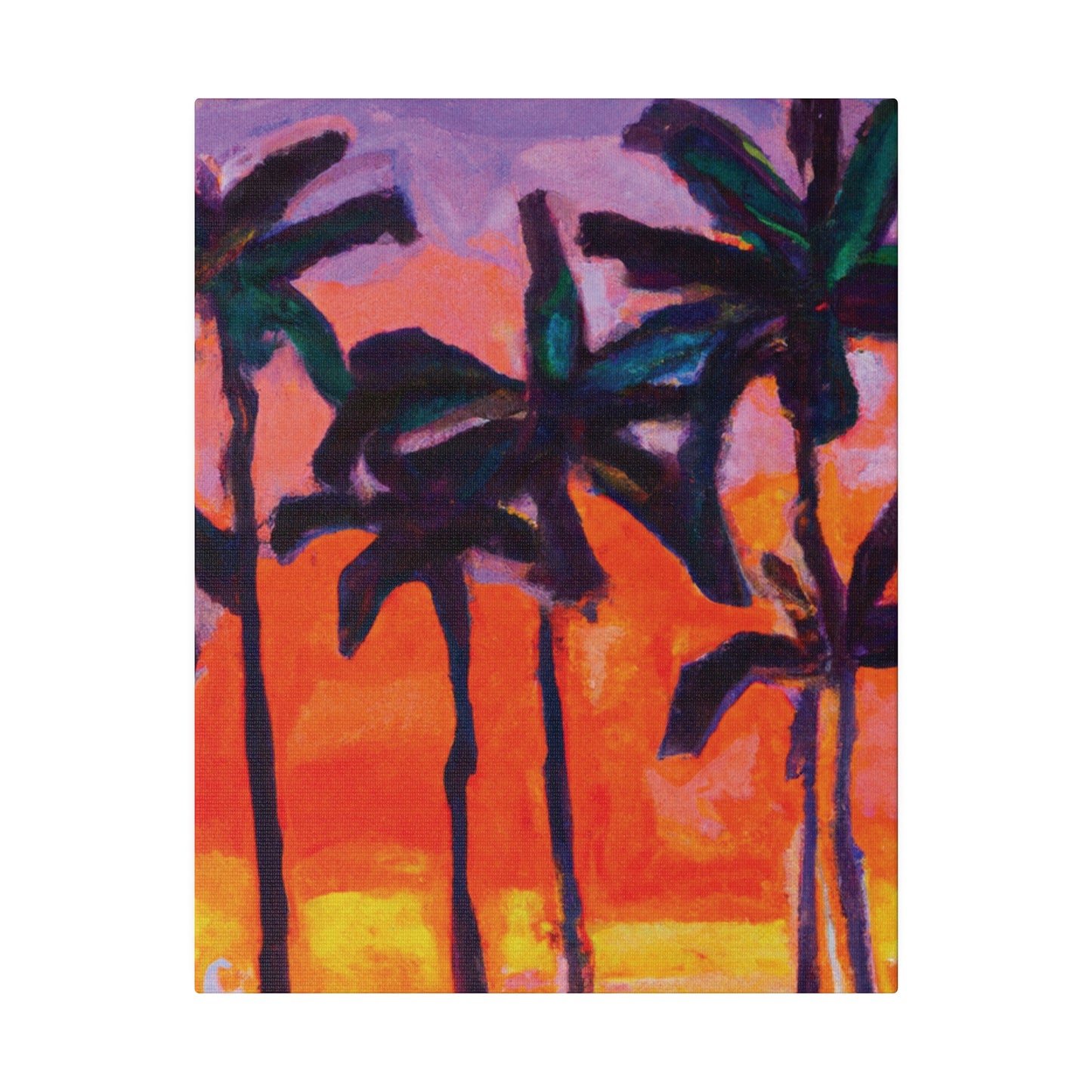 5618V - Miami Beach Sunset Painting Print | Miami | Beach | Sunset | Poster | Home Decor | Wall Art | Canvas