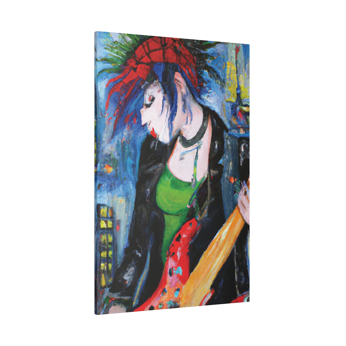 9423T - Rockstar Oil Painting Style Print | Poster | Home Decor | Wall Art | Music Art | Canvas