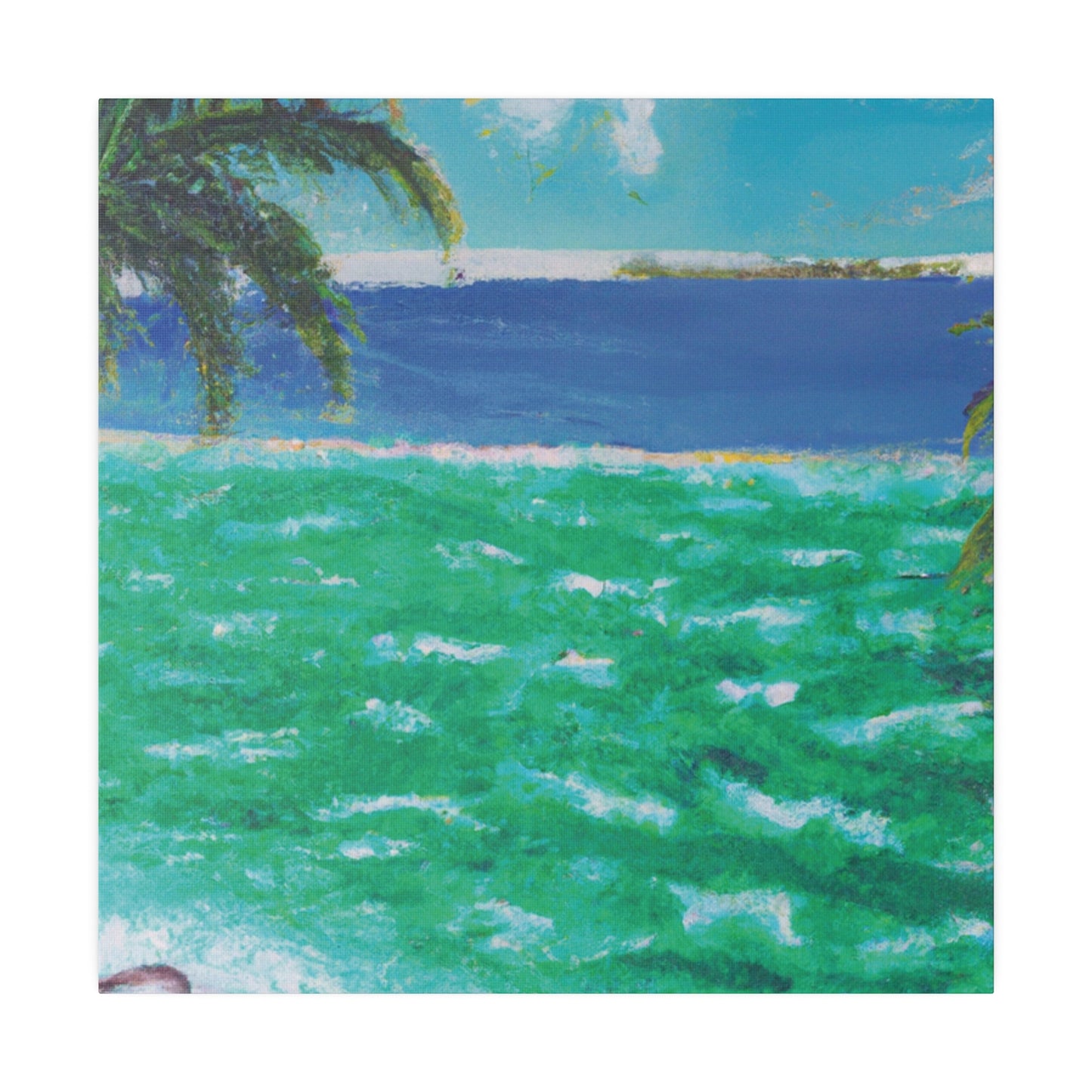 8274K - Bahamas Ocean Painting Print | Bahamas | Ocean | Beach | Poster | Home Decor | Wall Art | Canvas