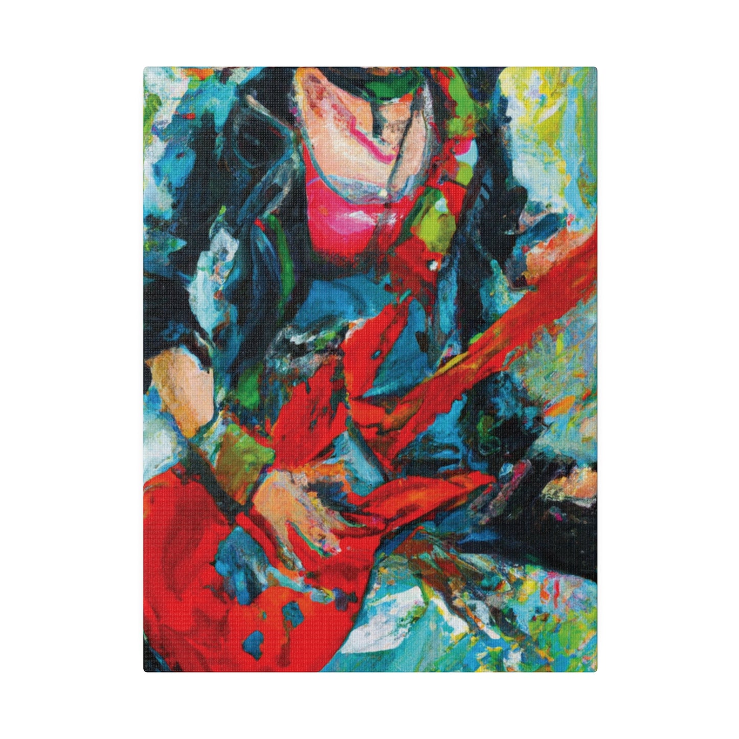 7746Y - Rockstar Oil Painting Style Print | Poster | Home Decor | Wall Art | Music Art | Canvas