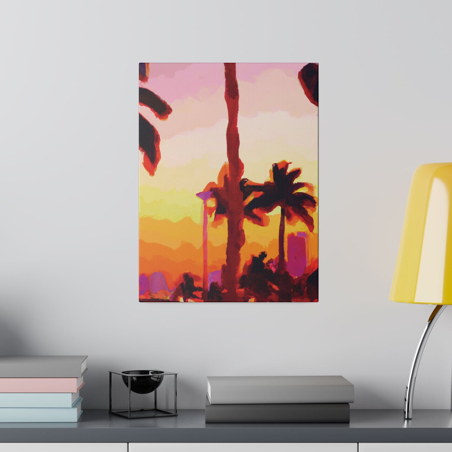 7016Q - Miami Beach Sunset Painting Print | Miami | Beach | Sunset | Poster | Home Decor | Wall Art | Canvas