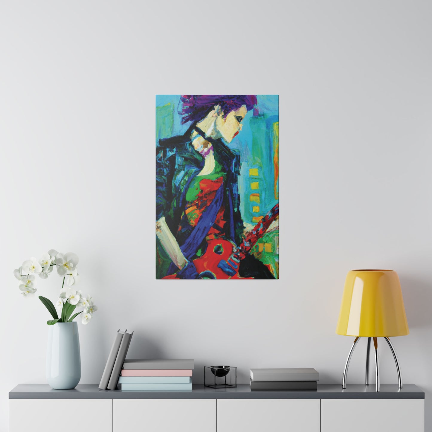 6756O - Rockstar Oil Painting Style Print | Poster | Home Decor | Wall Art | Music Art | Canvas