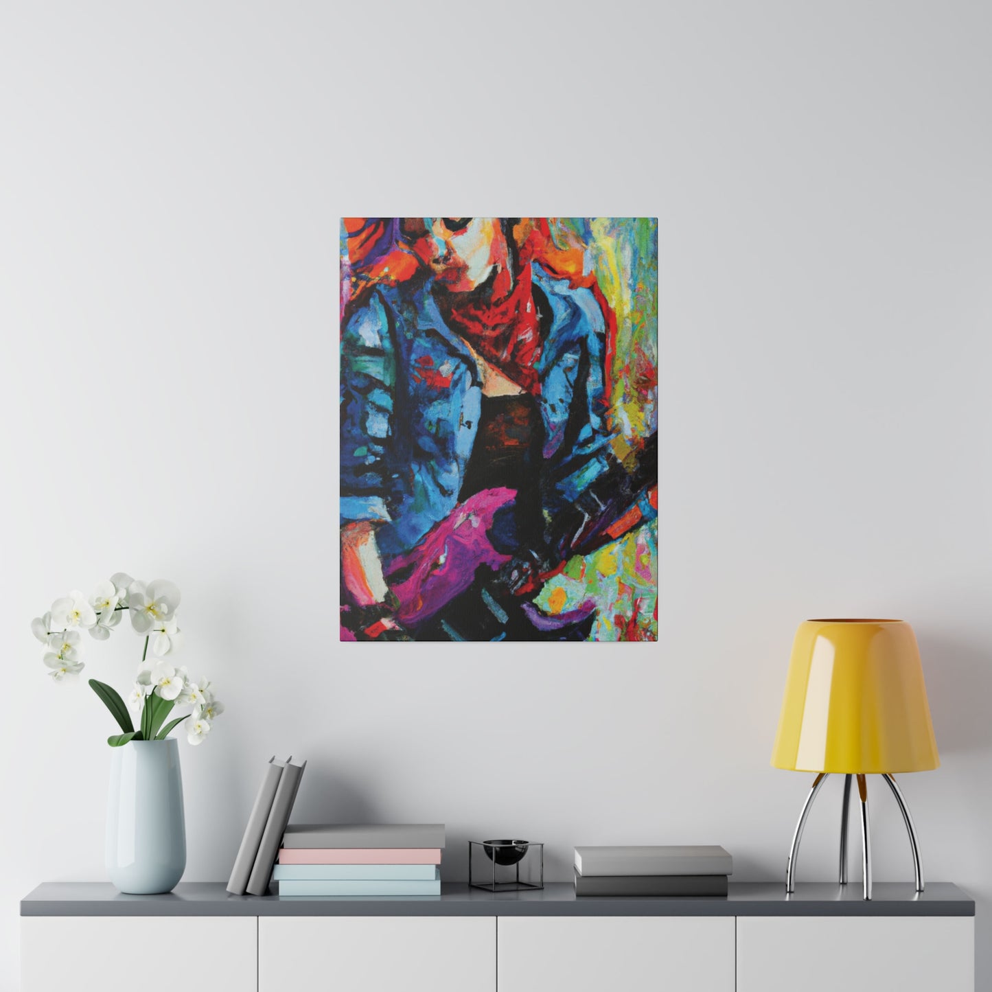 9531Q - Rockstar Oil Painting Style Print | Poster | Home Decor | Wall Art | Music Art | Canvas