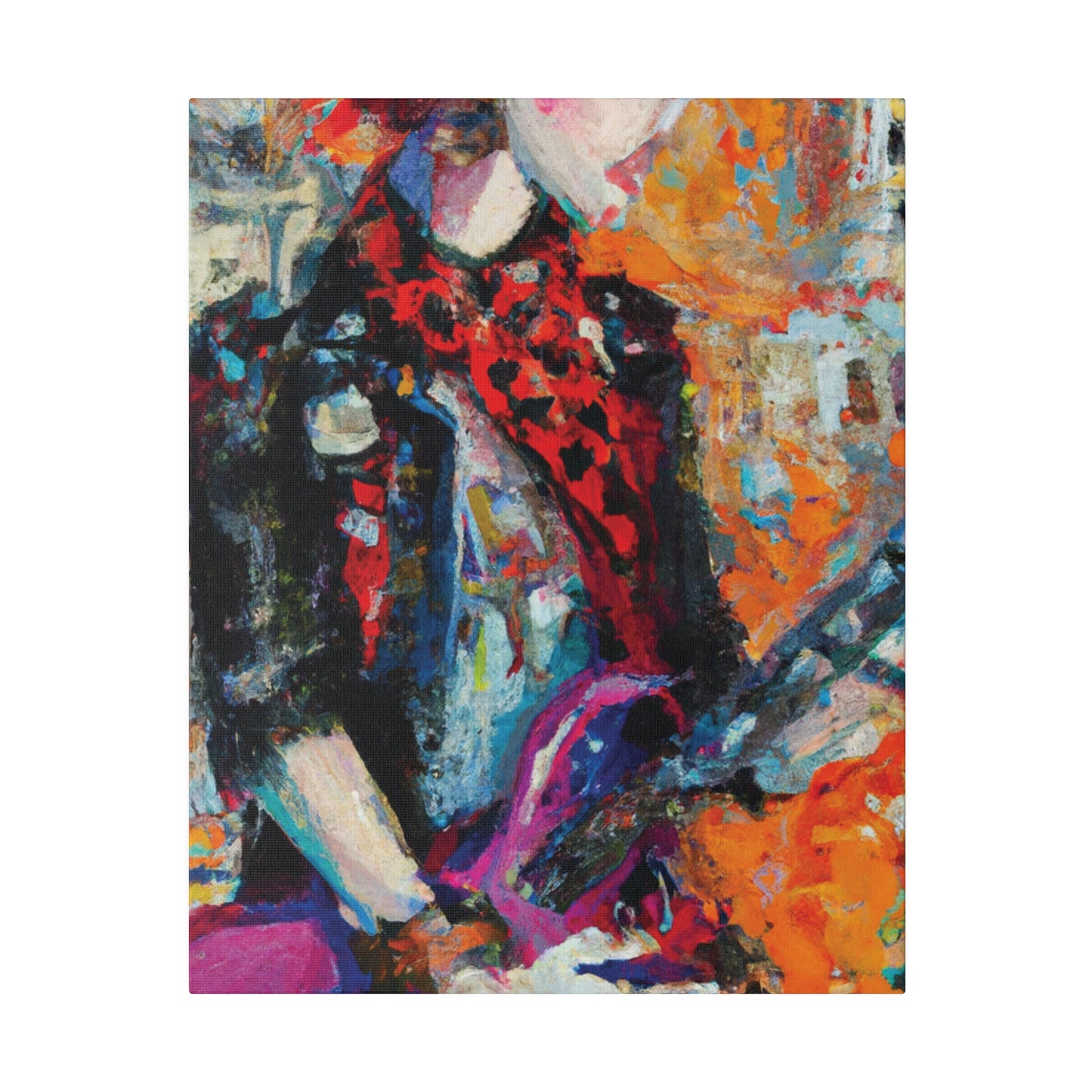 9348Q - Rockstar Oil Painting Style Print | Poster | Home Decor | Wall Art | Music Art | Canvas