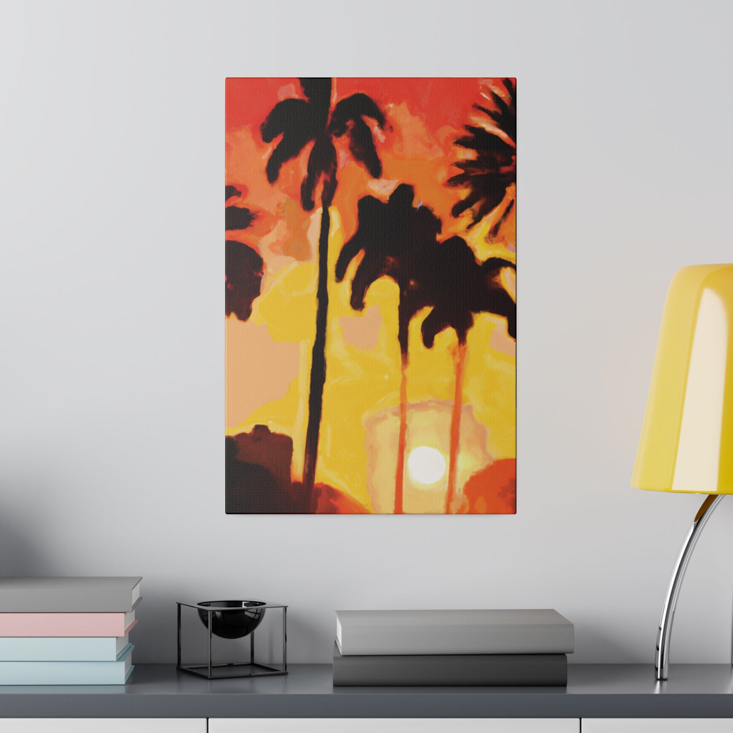 3259B - Miami Beach Sunset Painting Print | Miami | Beach | Sunset | Poster | Home Decor | Wall Art | Canvas