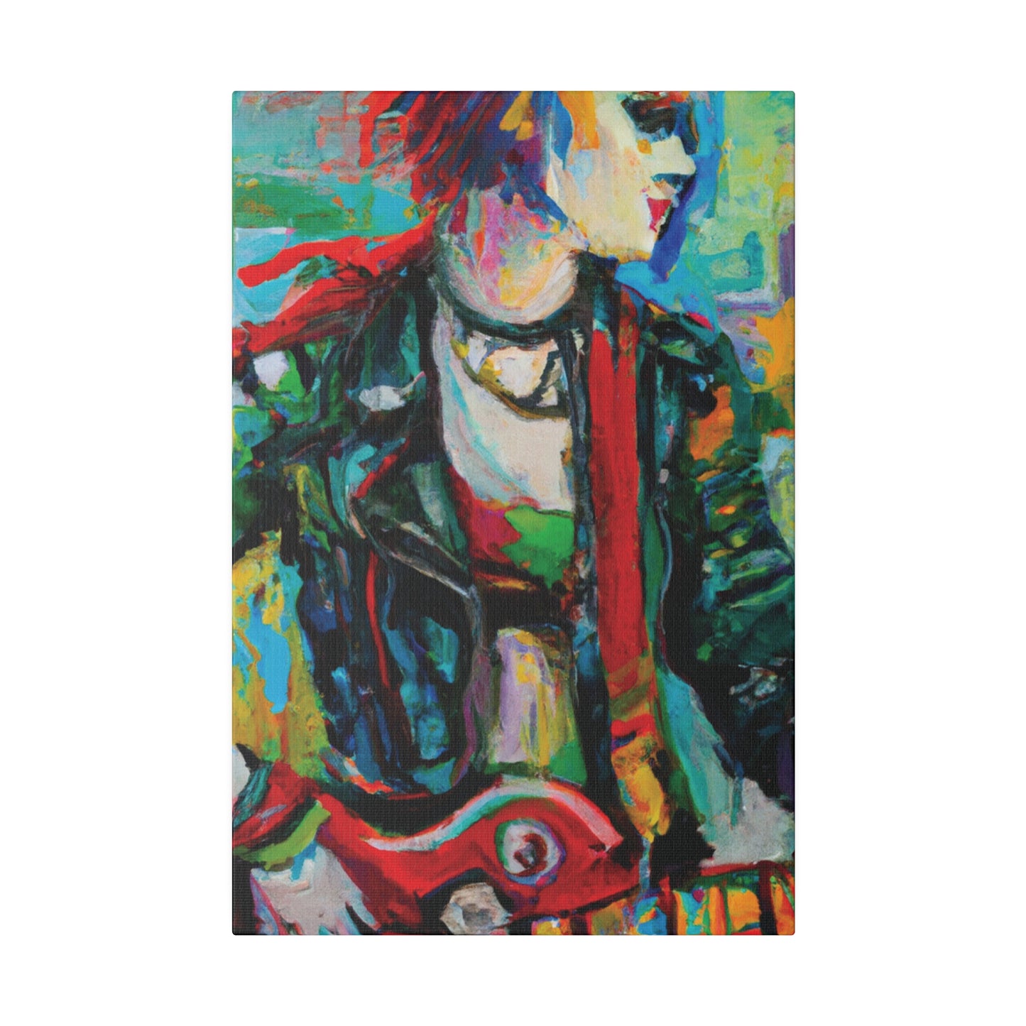 7245X - Rockstar Oil Painting Style Print | Poster | Home Decor | Wall Art | Music Art | Canvas