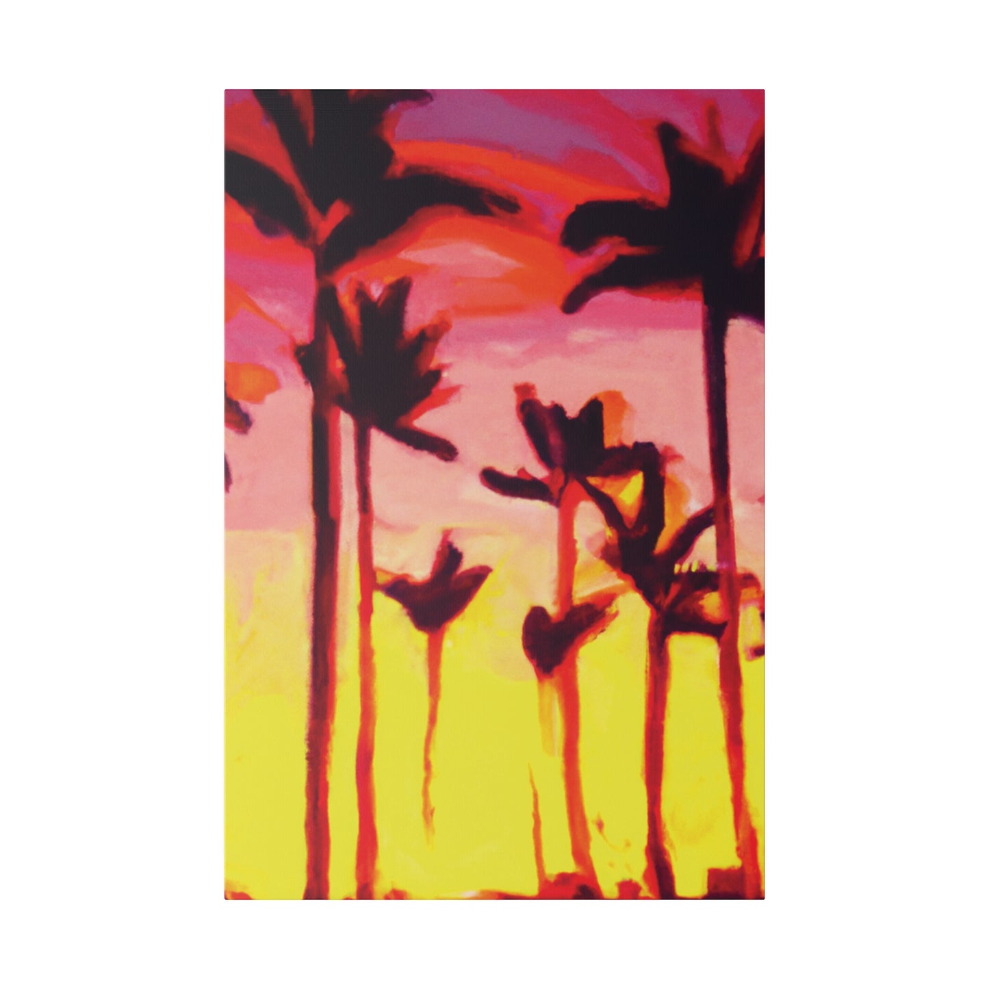 2249A - Miami Beach Sunset Painting Print | Miami | Beach | Sunset | Poster | Home Decor | Wall Art | Canvas