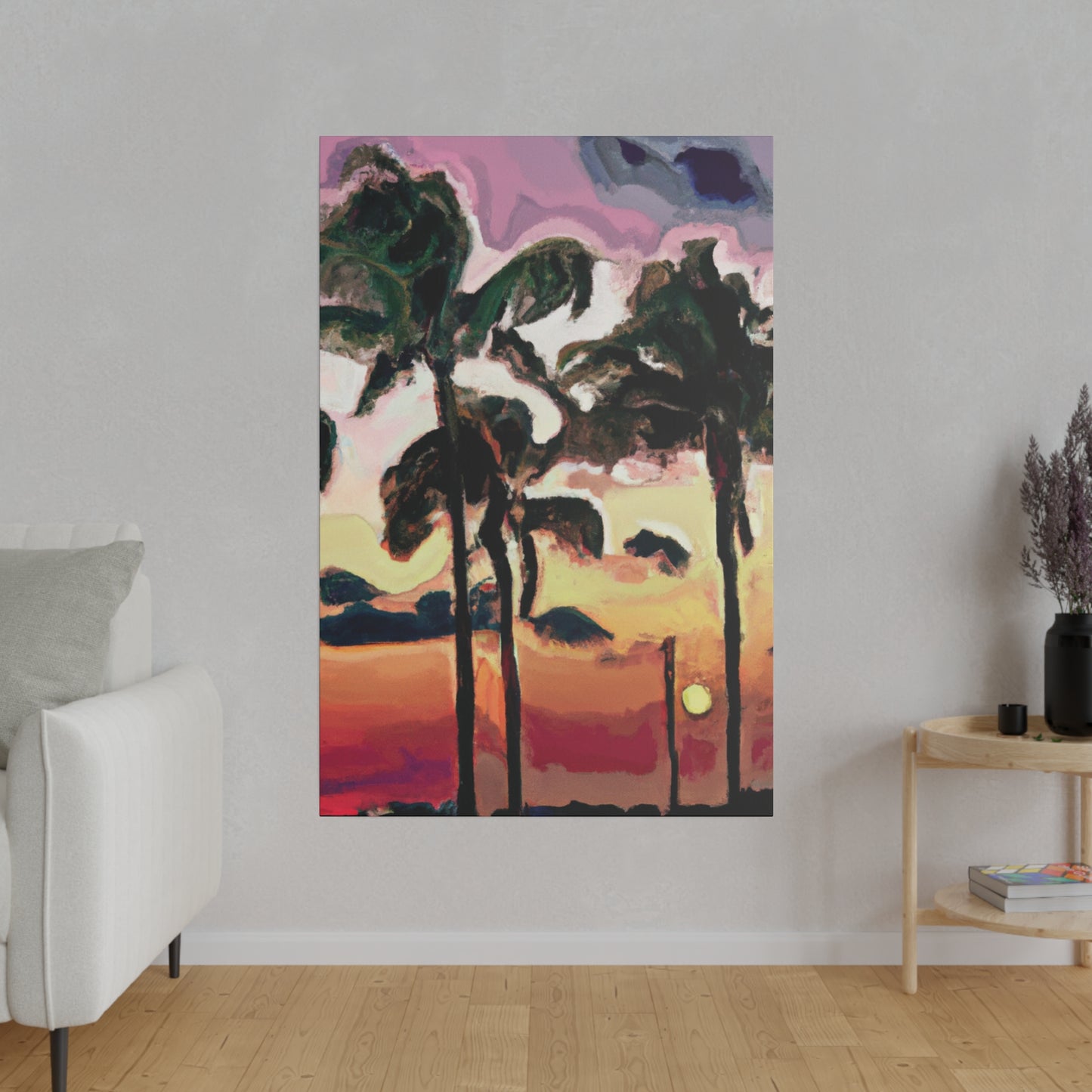 8274F - Miami Beach Sunset Painting Print | Miami | Beach | Sunset | Poster | Home Decor | Wall Art | Canvas