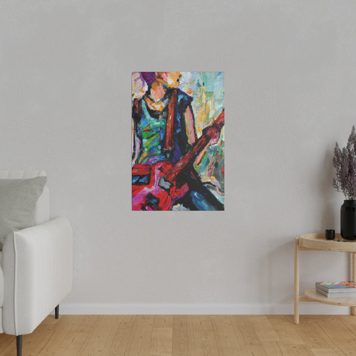 8657Y - Rockstar Oil Painting Style Print | Poster | Home Decor | Wall Art | Music Art | Canvas