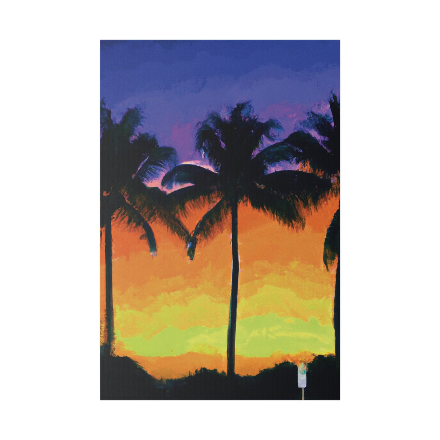 6354V - Miami Beach Sunset Painting Print | Miami | Beach | Sunset | Poster | Home Decor | Wall Art | Canvas