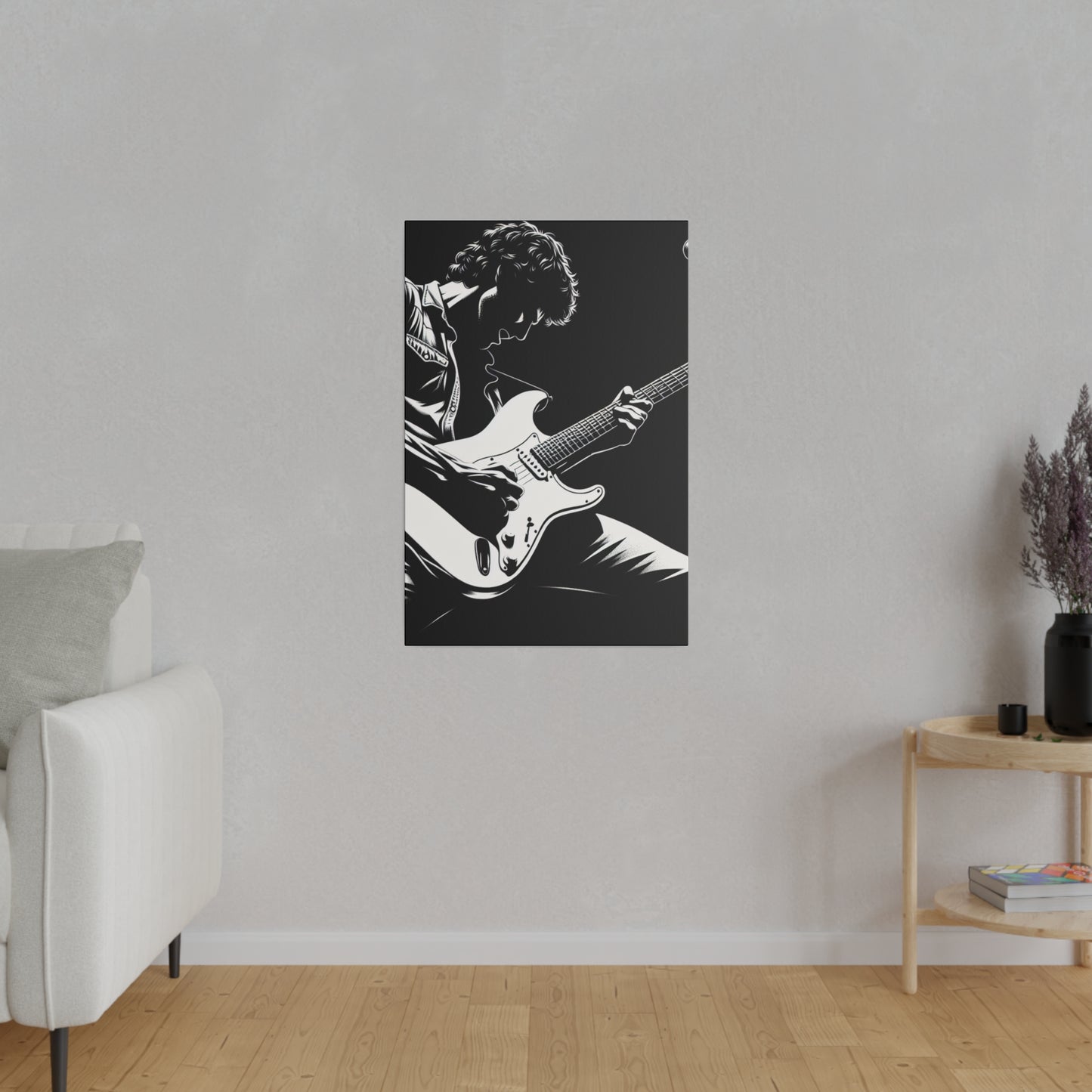 5236Z - music art work, rockstar gifts, musician gift ideas, guitar art work, guitar artwork, guitar wall art canvas, playing guitar, decor