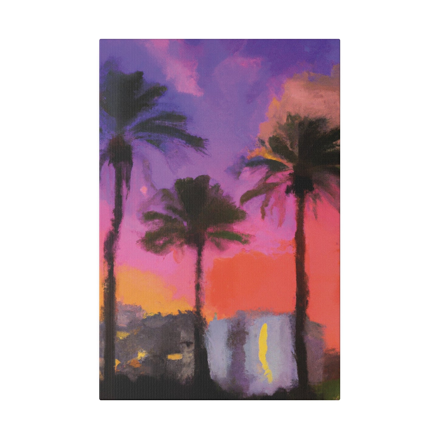 722V - Miami Beach Sunset Painting Print | Miami | Beach | Sunset | Poster | Home Decor | Wall Art | Canvas