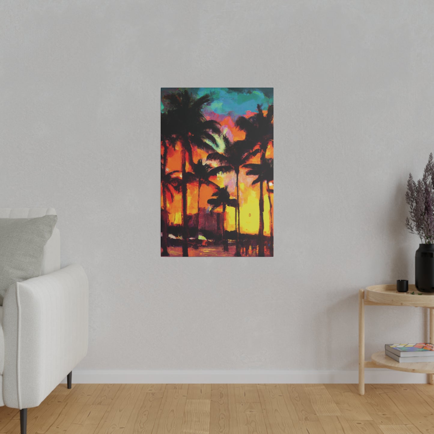 7191U - Miami Beach Sunset Painting Print | Miami | Beach | Sunset | Poster | Home Decor | Wall Art | Canvas