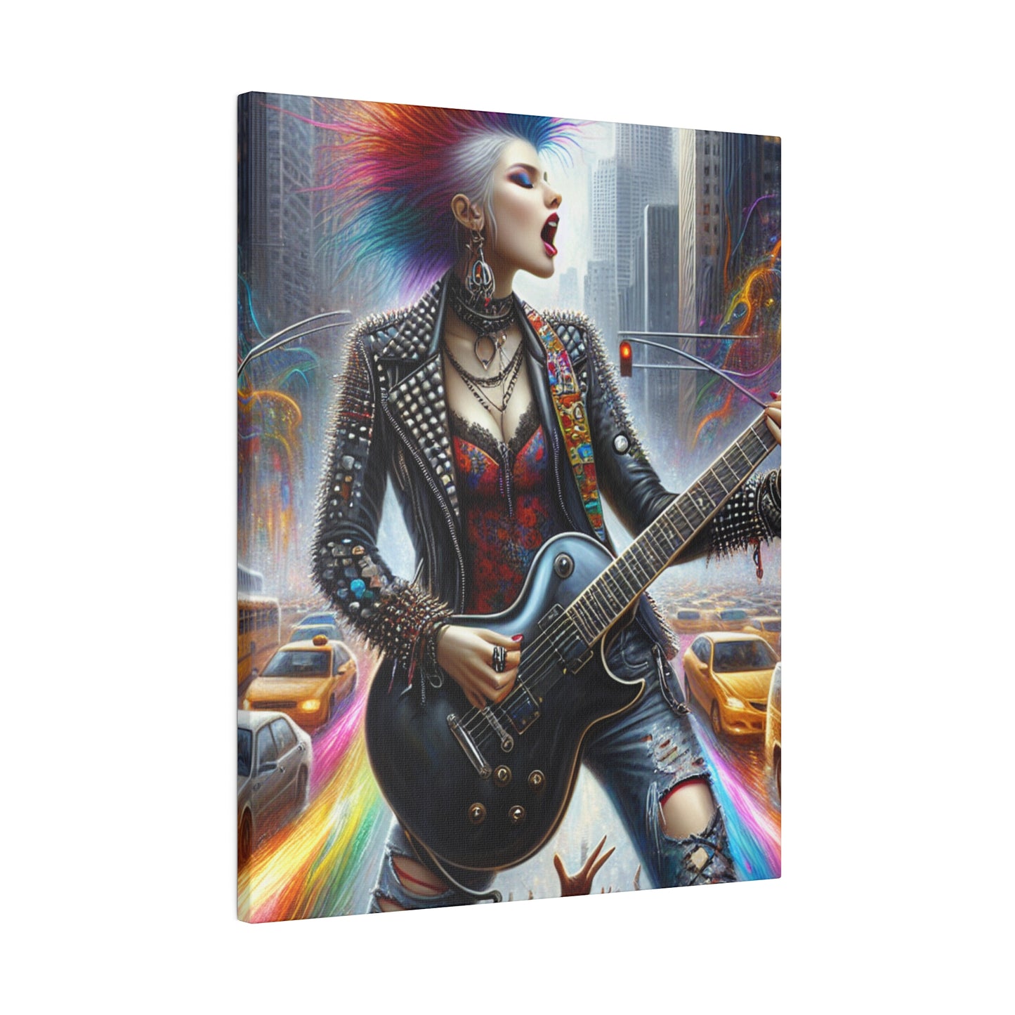 7301Z - Rockstar Oil Painting Style Print | Poster | Home Decor | Wall Art | Music Art | Canvas