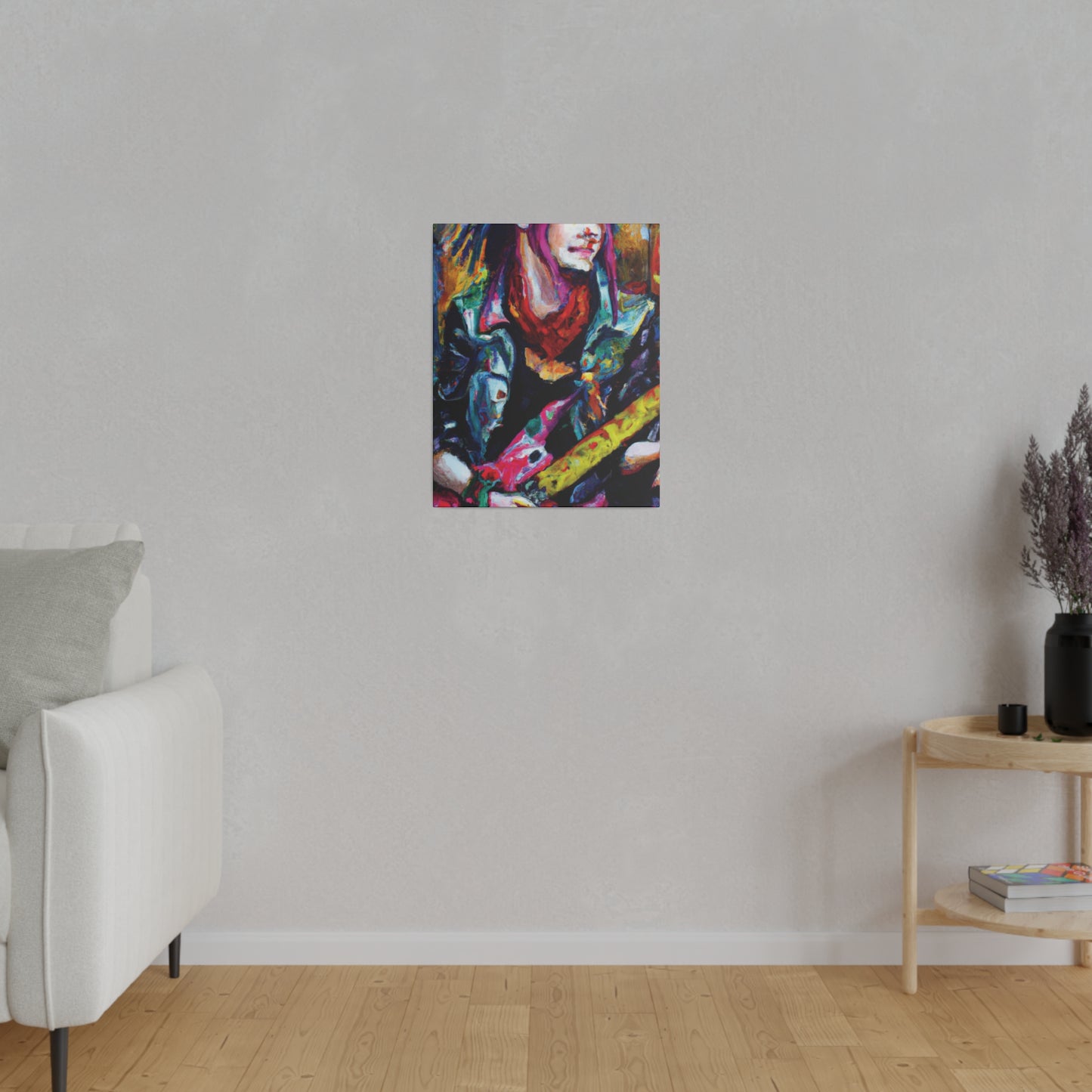 9128F - Rockstar Oil Painting Style Print | Poster | Home Decor | Wall Art | Music Art | Canvas