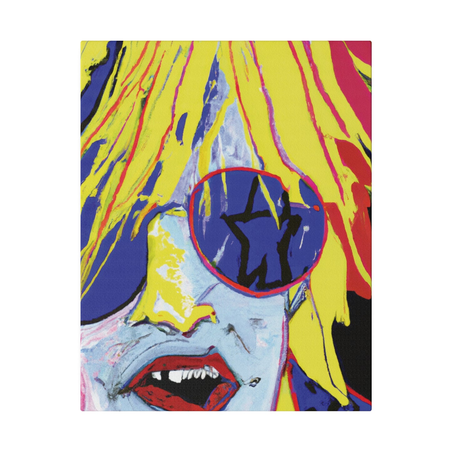 8742G - Rockstar Painting Print | Face | Abstract | Poster | Home Decor | Wall Art | Music Art | Canvas