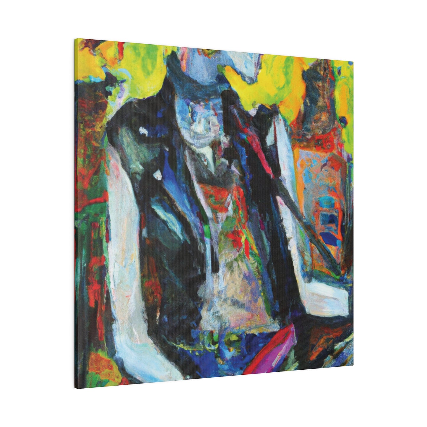 7349W - Rockstar Oil Painting Style Print | Poster | Home Decor | Wall Art | Music Art | Canvas