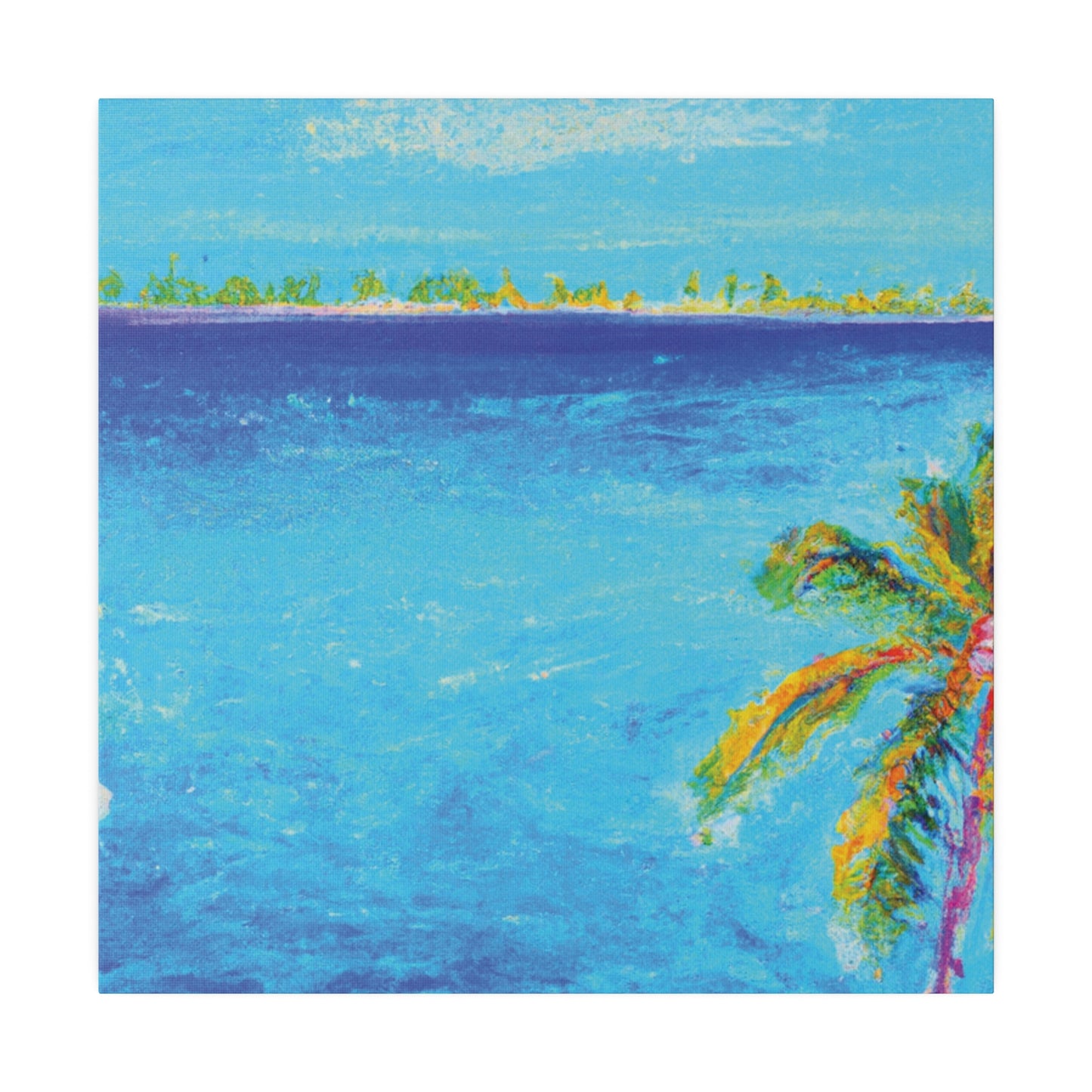 7666Q - Bahamas Ocean Painting Print | Bahamas | Ocean | Beach | Poster | Home Decor | Wall Art | Canvas