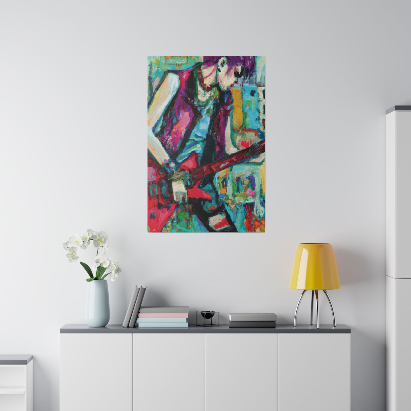 8398K - Rockstar Oil Painting Style Print | Poster | Home Decor | Wall Art | Music Art | Canvas