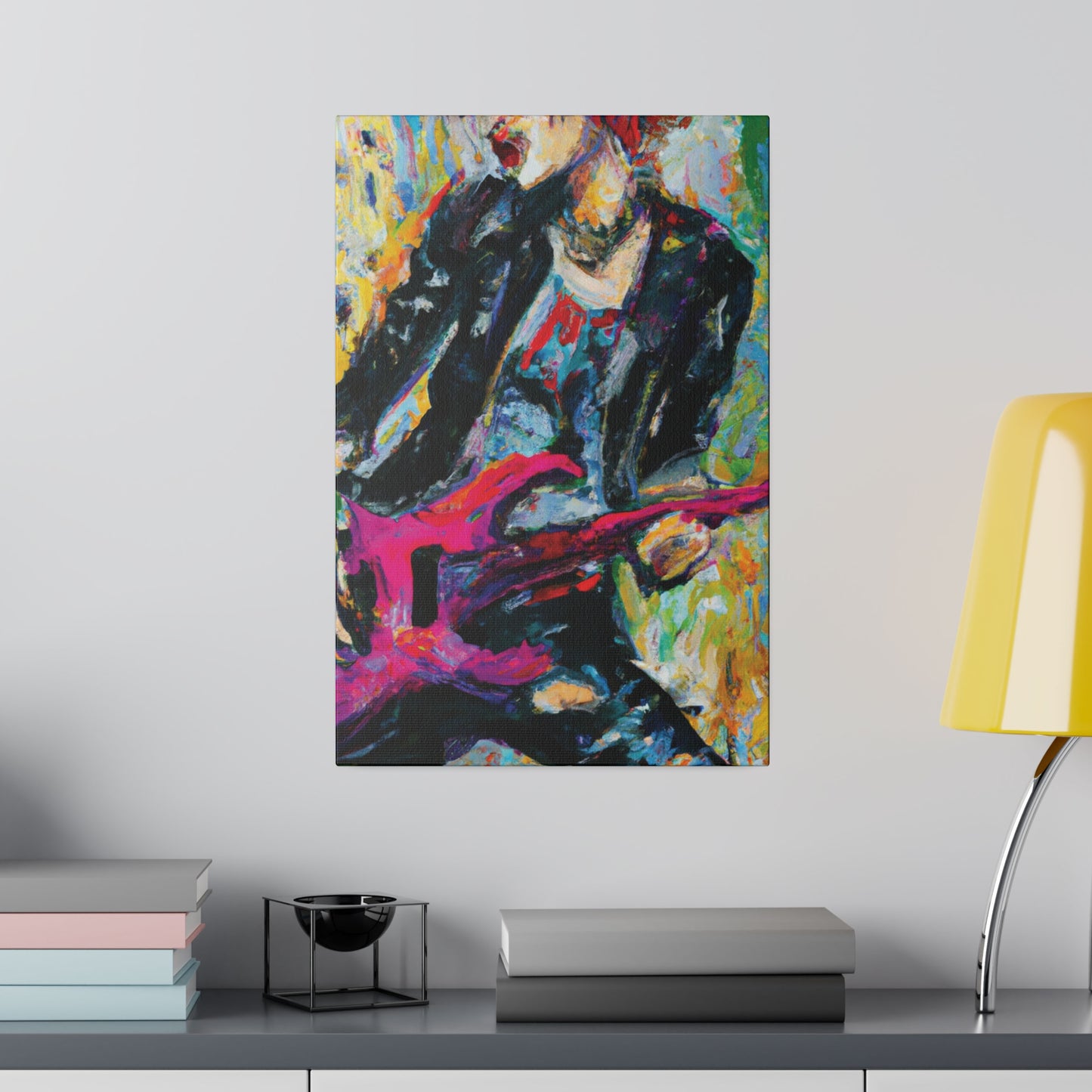 4567X - Rockstar Oil Painting Style Print | Poster | Home Decor | Wall Art | Music Art | Canvas