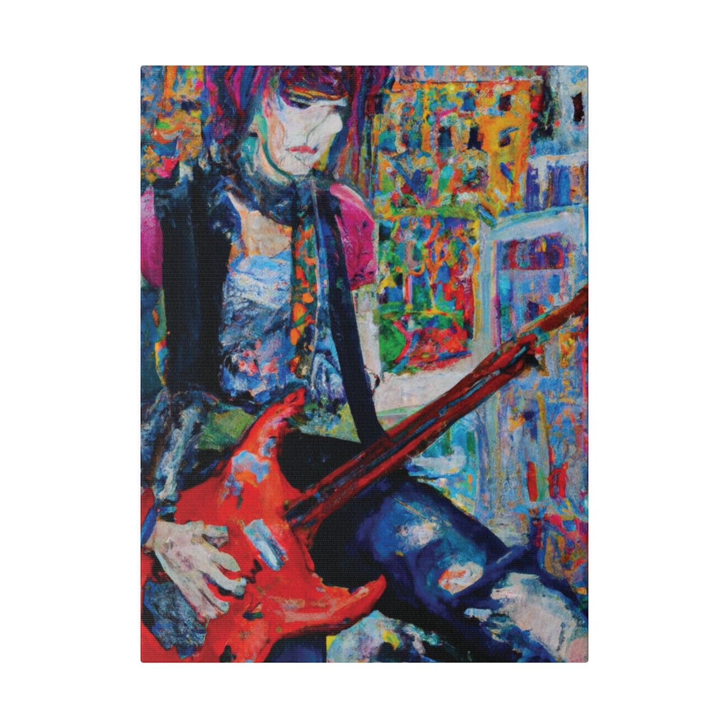 7661H - Rockstar Oil Painting Style Print | Poster | Home Decor | Wall Art | Music Art | Canvas