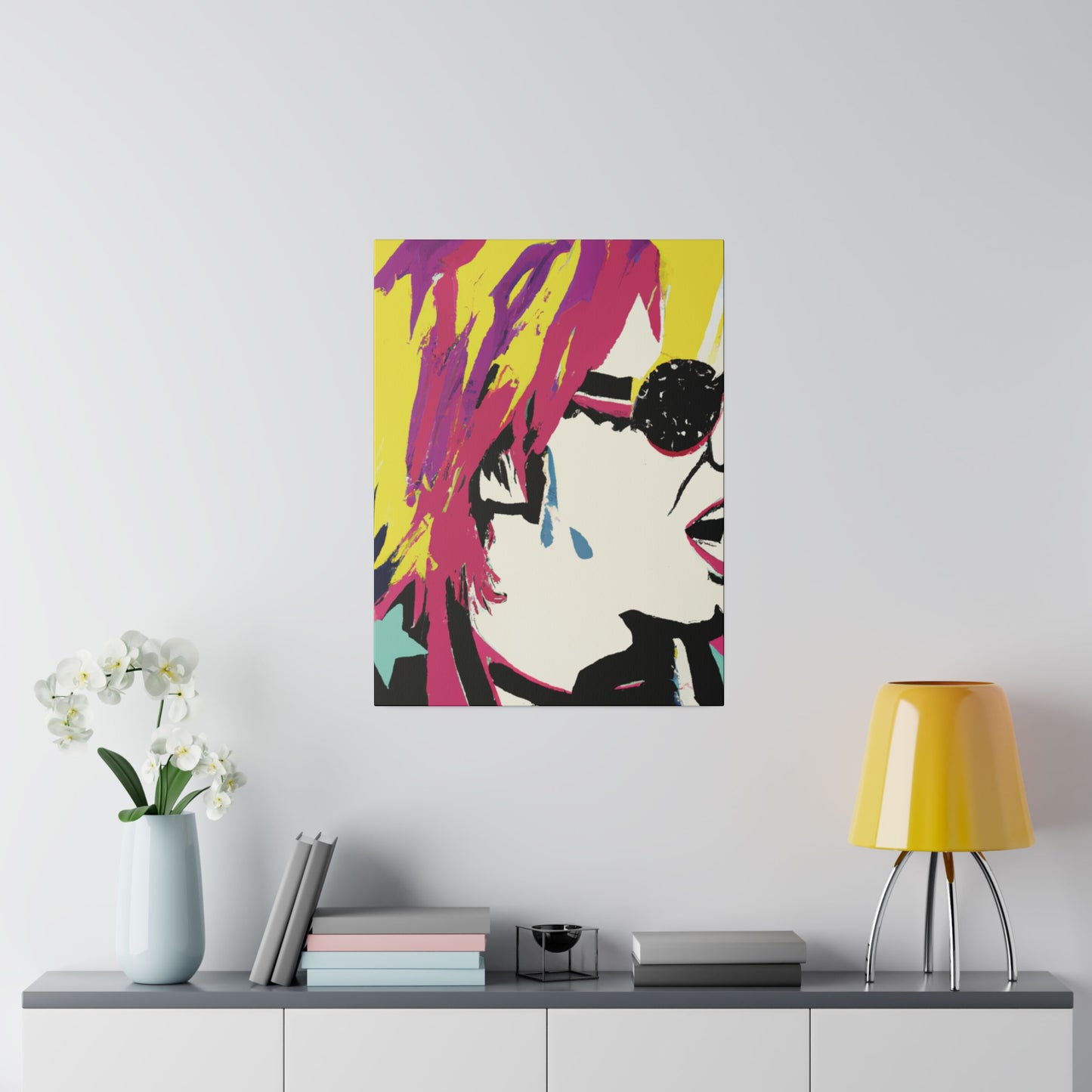 1794Z - Rockstar Painting Print | Face | Abstract | Poster | Home Decor | Wall Art | Music Art | Canvas