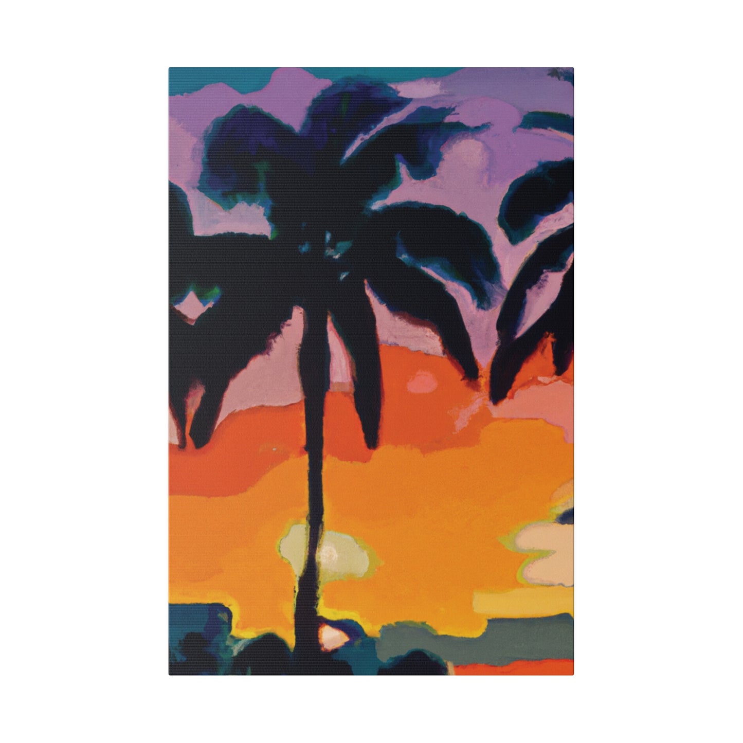 7875Z - Miami Beach Sunset Painting Print | Miami | Beach | Sunset | Poster | Home Decor | Wall Art | Canvas