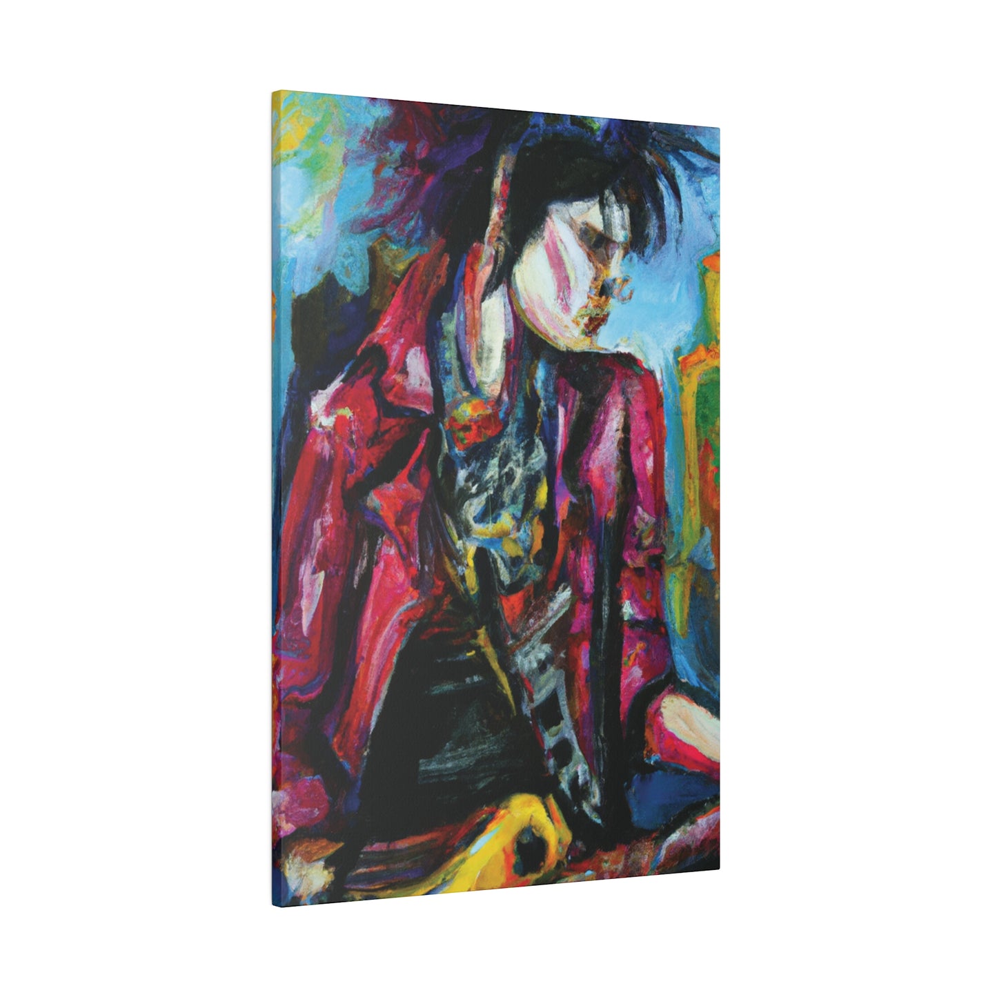 7152R - Rockstar Oil Painting Style Print | Poster | Home Decor | Wall Art | Music Art | Canvas