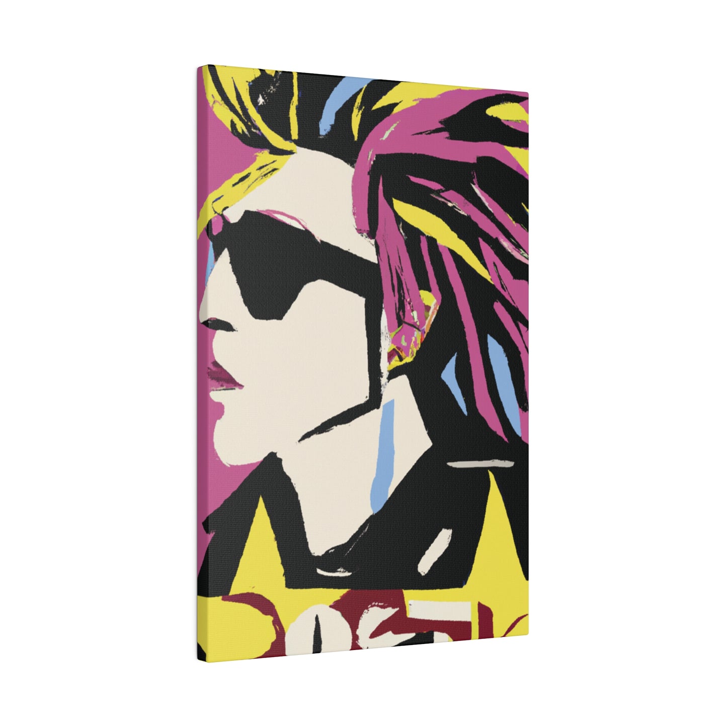 6201W - Rockstar Painting Print | Face | Abstract | Poster | Home Decor | Wall Art | Music Art | Canvas