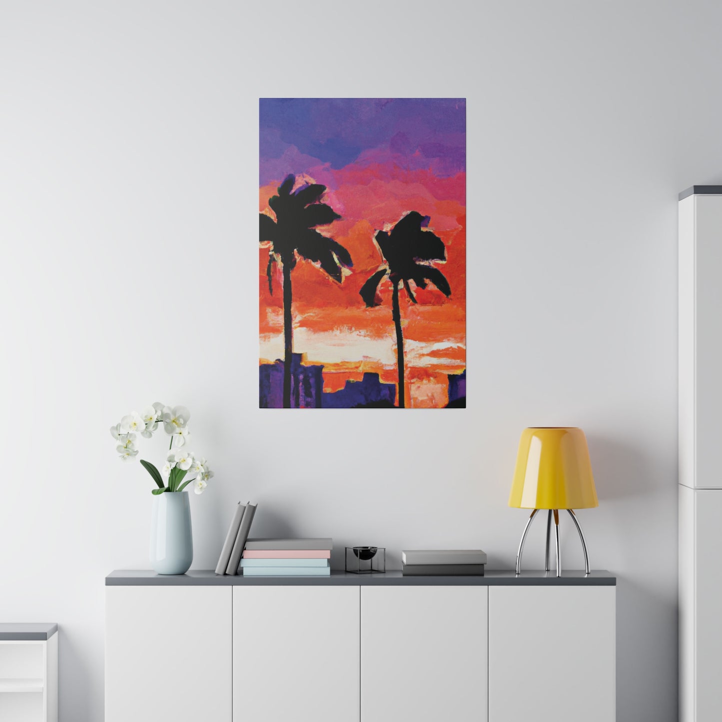 3243X - Miami Beach Sunset Painting Print | Miami | Beach | Sunset | Poster | Home Decor | Wall Art | Canvas