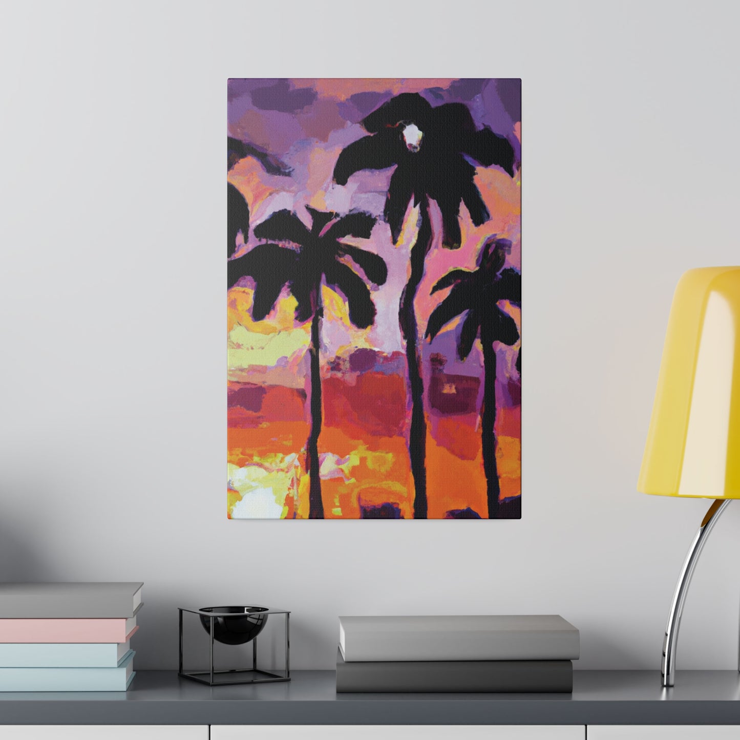 7449F - Miami Beach Sunset Painting Print | Miami | Beach | Sunset | Poster | Home Decor | Wall Art | Canvas