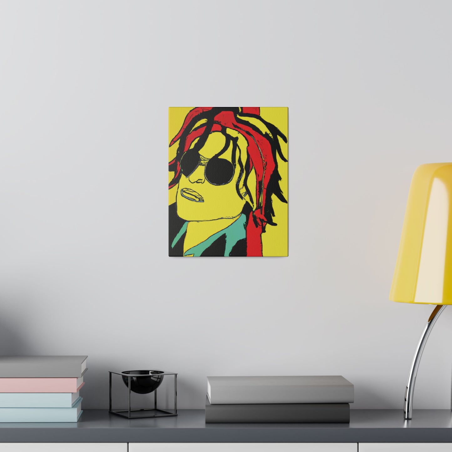 4551W - Rockstar Painting Print | Face | Abstract | Poster | Home Decor | Wall Art | Music Art | Canvas