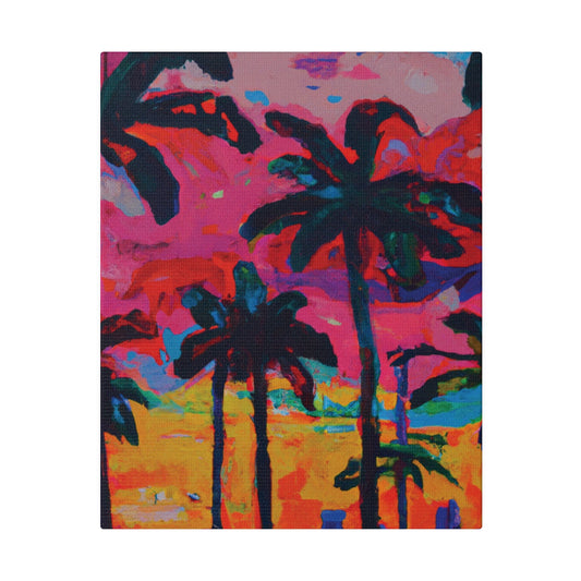 2821A - Miami Beach Sunset Painting Print | Miami | Beach | Sunset | Poster | Home Decor | Wall Art | Canvas