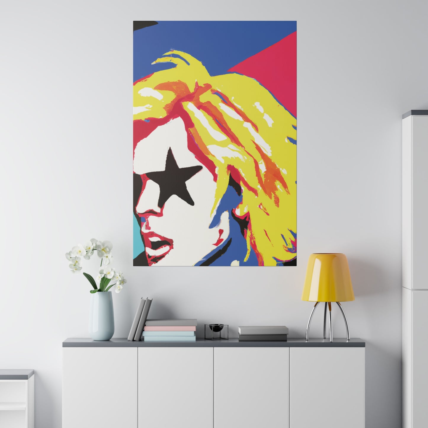 5402P - Rockstar Painting Print | Face | Abstract | Poster | Home Decor | Wall Art | Music Art | Canvas