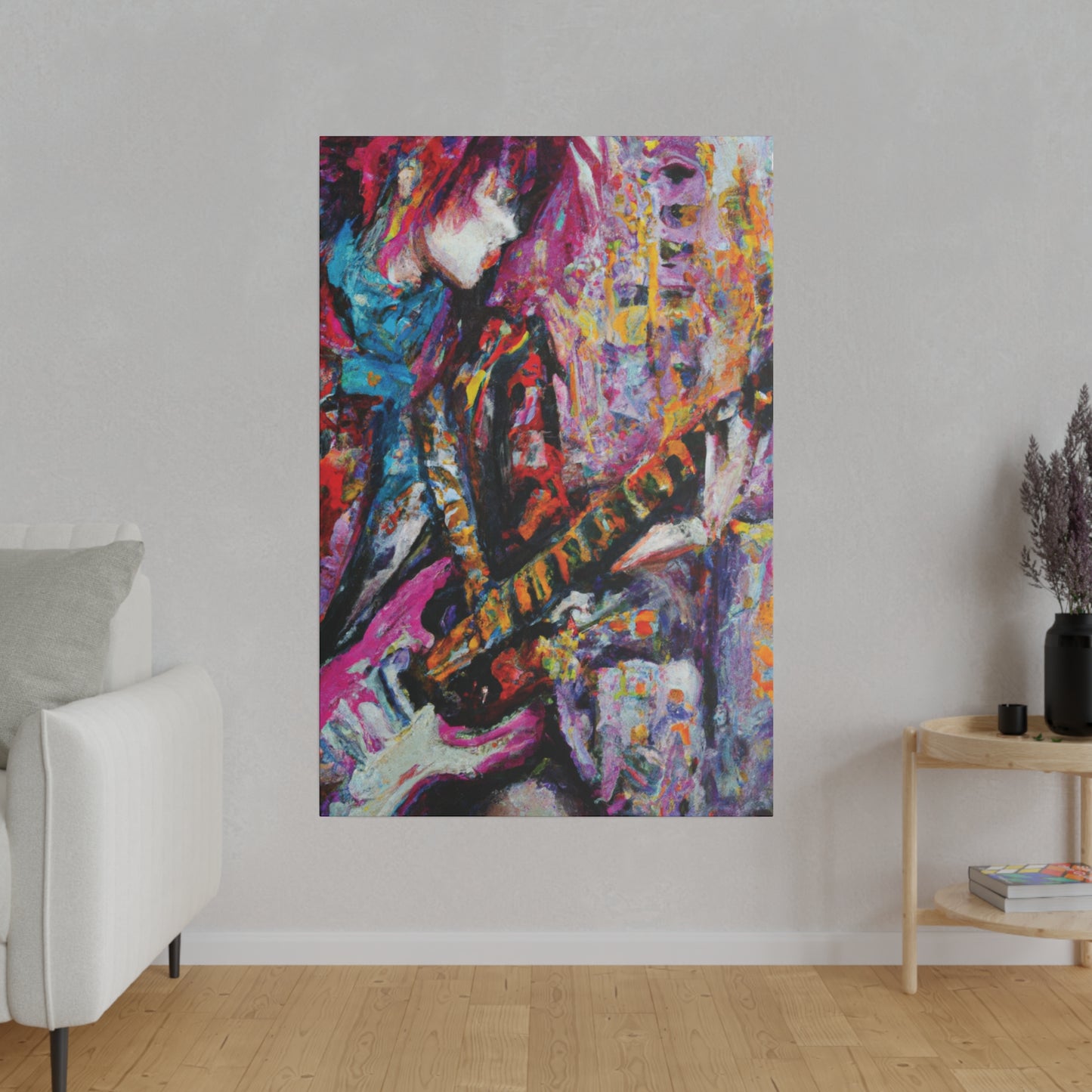 7772X - Rockstar Oil Painting Style Print | Poster | Home Decor | Wall Art | Music Art | Canvas